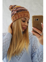 Kepurė K255 su vilna (oranžinė+geltona)