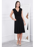Suknelė su V formos iškirpte nėščiosioms (Juoda)
