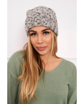Women's cap Eliza K205 (Pilka) + (Violetinė) + (Šilko spalva)