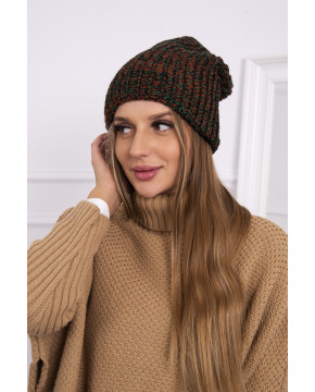 Women's cap Delia K260 (Lapės spalva)+(Tamsi) (Žalia)