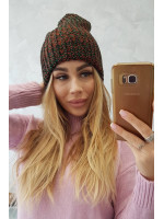 Women's cap Delia K260 (Lapės spalva)+(Tamsi) (Žalia)