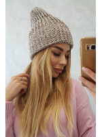 Women's cap Delia K260 (Tamsi) (Smėlio spalva)