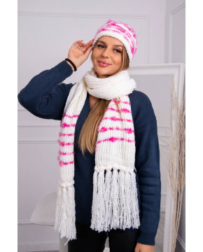 Moteriškas kepurės ir šaliko komplektas K304 Moteriškas kepurės ir šaliko komplektas K304