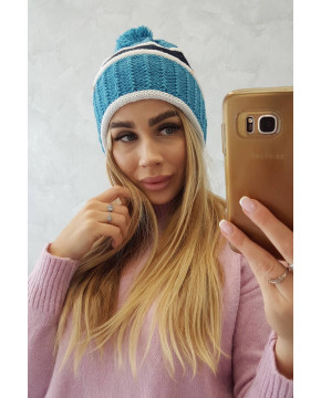 Women's cap Kinga K297 (Turkio spalva) + (Tamsiai mėlyna)