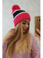 Women's cap Kinga K297 (Rožinė) (Neoninė) + (Tamsiai mėlyna)