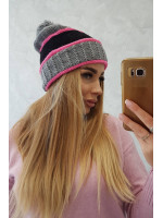 Women's cap Kinga K297 (Tamsi) (Pilka) + (Juoda)