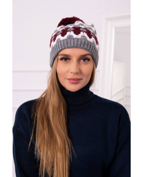 Women's cap Laila K283 (Tamsi) (Pilka)