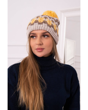 Women's cap Laila K283 (Šviesi) (Smėlio spalva)