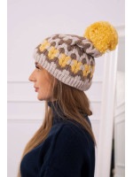 Women's cap Laila K283 (Šviesi) (Smėlio spalva)