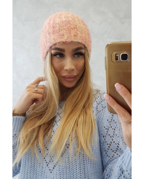 Women's cap Cina K259 (Šilko spalva) + (Avietinė)