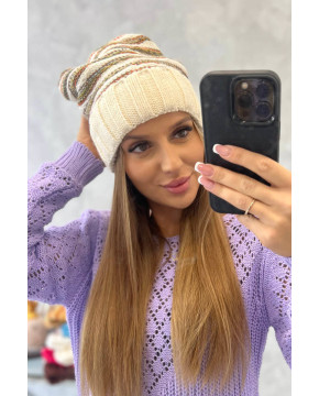 Women's cap Feba K330 (Šilko spalva)+(Mėlyna)