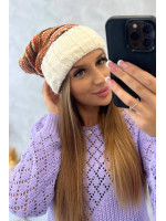 Women's cap Feba K330 (Šilko spalva)+(Lapės spalva)