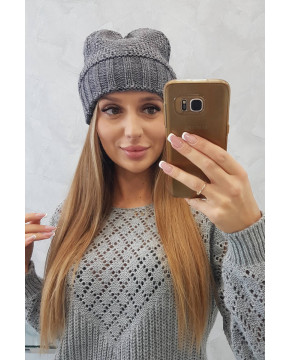 Women's cap Danuta K331 (Tamsi) (Pilka)