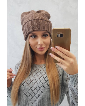 Women's cap Danuta K331 mocca