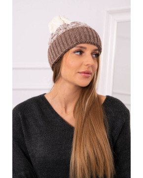 Women's cap Samara K346 (Kapučino)+(Šilko spalva)