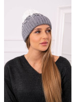 Women's cap Samara K346 grey+(Juoda)