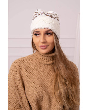 Women's cap Kira K374 (Šilko spalva)+(Ruda)