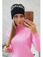 Women's cap Kira K374 (Juoda)+(Balta)