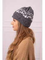 Women's cap Kira K374 (Tamsi) (Pilka)