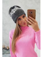 Women's cap Kira K374 (Tamsi) (Pilka)