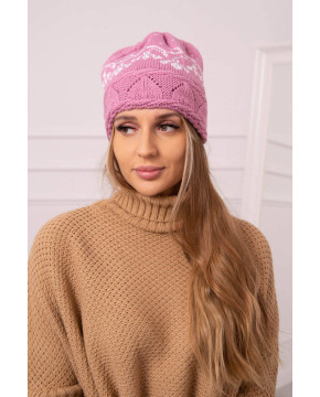 Women's cap Kira K374 (Tamsi) (Rožinė)+(Balta)