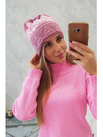 Women's cap Kira K374 (Tamsi) (Rožinė)+(Balta)
