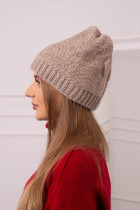 Women's cap Amira K359 (Tamsi) (Smėlio spalva)