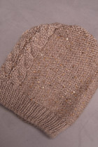 Women's cap Amira K359 (Tamsi) (Smėlio spalva)