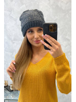 Women's cap Amira K359 (Grafito)+(Balta)