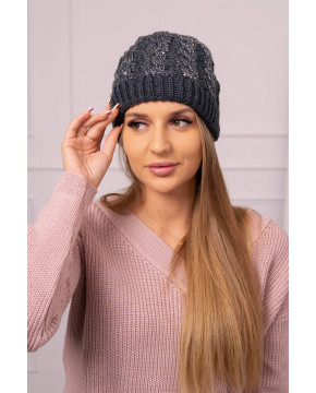 Women's cap Kalina K362 (Grafito)+(Balta)