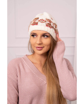 Women's cap Otylia K387 (Šilko spalva)+(Raudona)