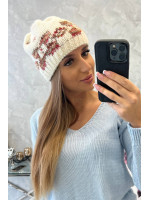 Women's cap Otylia K387 (Šilko spalva)+(Raudona)