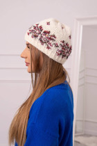 Women's cap Florencja K350 (Šilko spalva)+(Bordo)