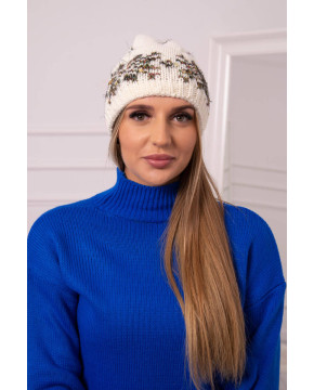 Women's cap Florencja K350 (Šilko spalva)+(Chaki)