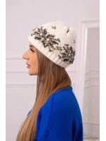 Women's cap Florencja K350 (Šilko spalva)+(Chaki)