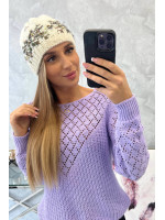 Women's cap Florencja K350 (Šilko spalva)+(Chaki)