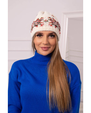 Women's cap Florencja K350 (Šilko spalva)+(Raudona)
