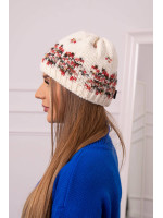 Women's cap Florencja K350 (Šilko spalva)+(Raudona)