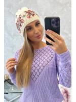 Women's cap Florencja K350 (Šilko spalva)+(Raudona)