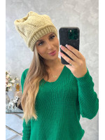 Women's cap Klarysa K393 (Smėlio spalva)