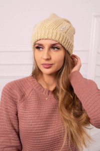 Women's cap Kryspina K394 (Smėlio spalva)