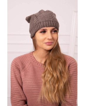 Women's cap Lorena K377 mocca