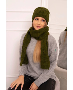 Women's setsu a shawl Michalina K415 (Chaki)