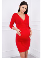 Suknelė su iškirpte nėščiosioms (Raudonos spalvos)