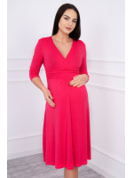 Suknelė su V formos iškirpte nėščiosioms (Fuksijos spalvos)