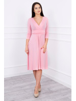 Suknelė su V formos iškirpte nėščiosioms (Šviesiai rožinės spalvos)