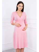 Suknelė su V formos iškirpte nėščiosioms (Šviesiai rožinės spalvos)