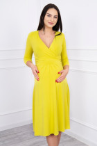 Suknelė su V formos iškirpte nėščiosioms (Kivio spalvos)