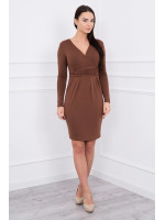 Suknelė su V formos iškirpte nėščiosioms (Rudos spalvos)
