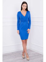 Suknelė su V formos iškirpte nėščiosioms (Mėlynos spalvos)